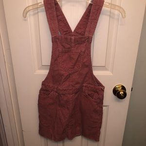 Girls Corduroy Pink Overall Skirt